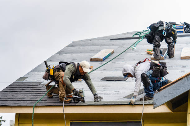 Professional Gutter Installation technician working in Warm Springs, MT